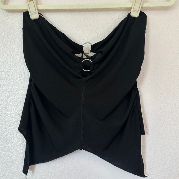 Urban Outffiters Caprice Patterned Asymetric Hem Tube Top - Picture 2 of 4